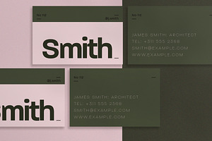 Pink and Green Business Card, a Stationery Template by wavebreak