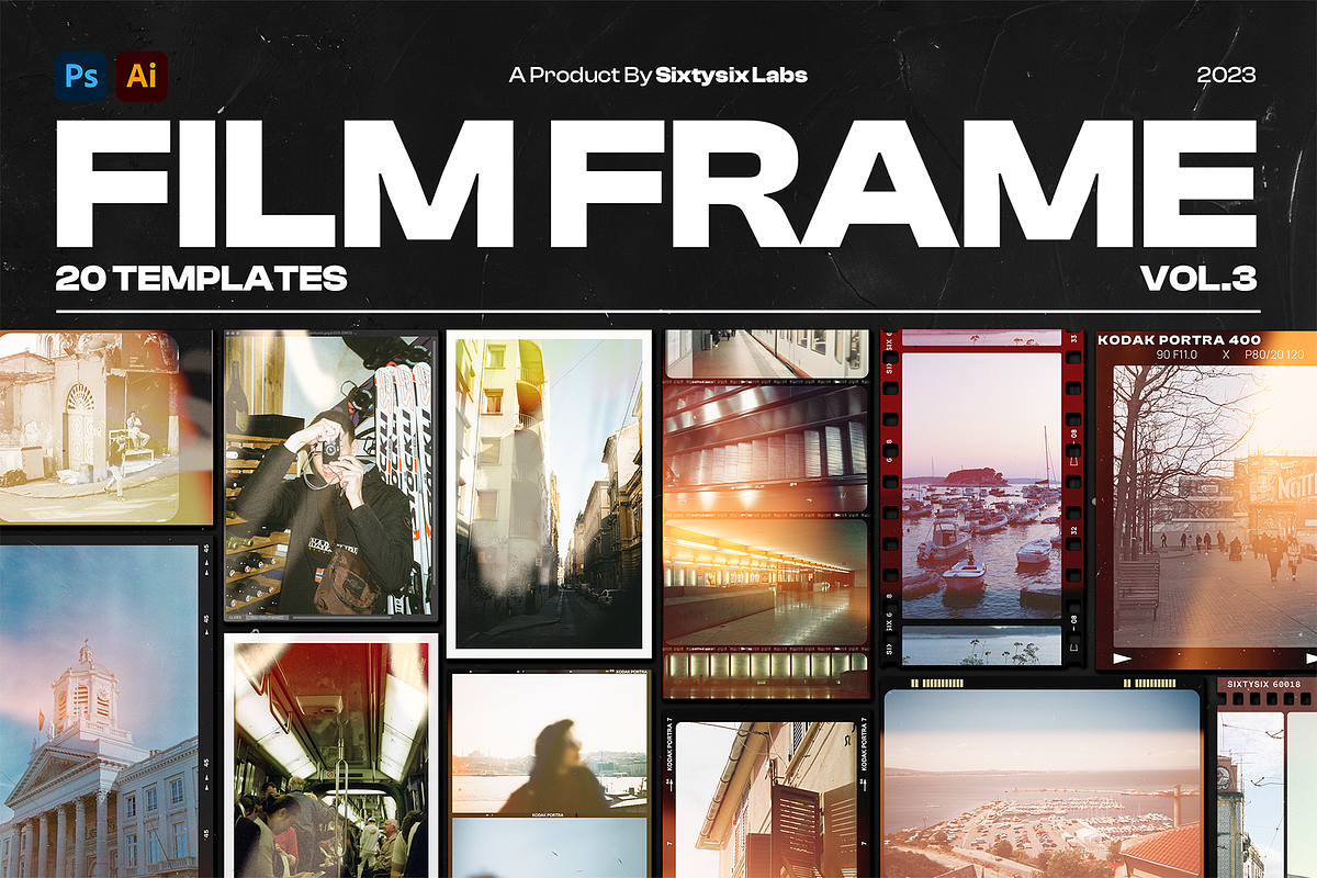 New Film Frame & Polaroid Bundle, a Mockup by Sixtysix Labs (Photo 10 of 18)