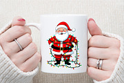 Christmas jolly Santa Claus lights P, an Illustration by Sublimation Artist (Thumbnail 3 of 9)