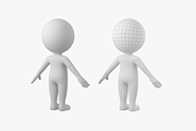 Cute Stickman In A-Pose CAT Rig, a Characters & Person 3D Model by VK Studio (Thumbnail 6 of 19)