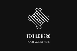 TEXTILE HERO Flat Logo Design