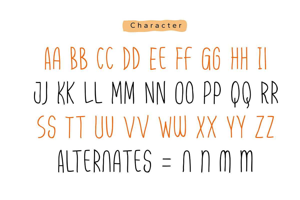 Skinnytoon - Cute Handwriting Font, a Script Font by dexsarharryfonts (Photo 6 of 8)
