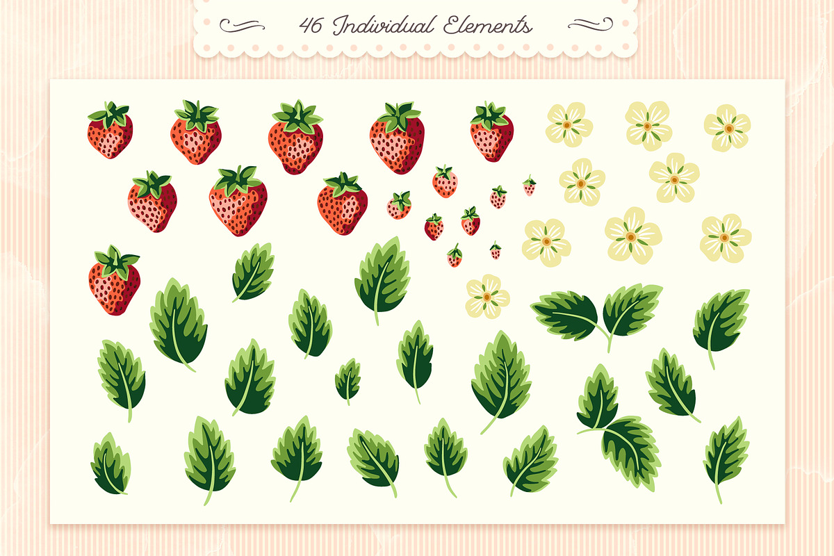 Cottage Strawberry Clipart & Pattern, a Pattern Graphic by PATTERNS etc. (Photo 11 of 16)