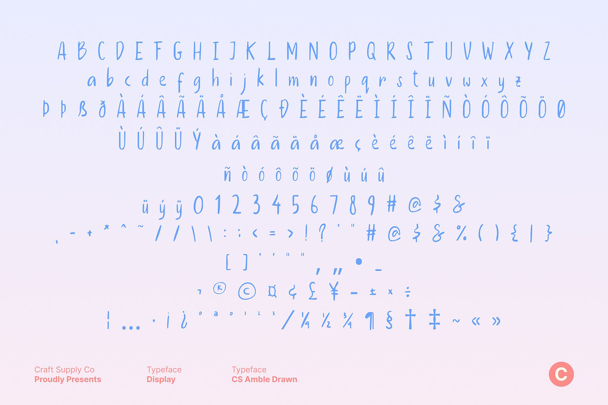 CS Amble Drawn, a Handwritten Font by Craft Supply Co. (Photo 8 of 8)