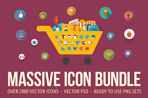 2000 Vector Flat Icons