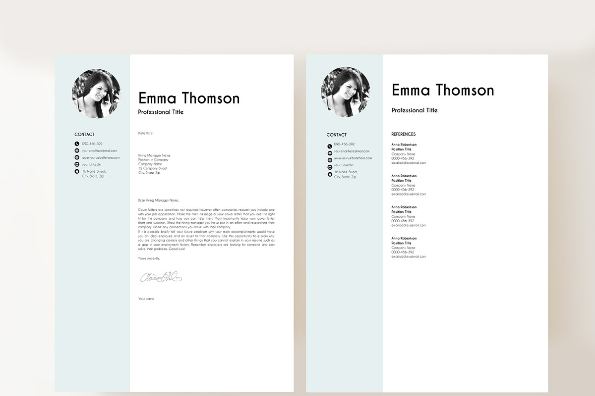 resume with photo, a Resume Template by PinkJellyfish (Photo 5 of 8)