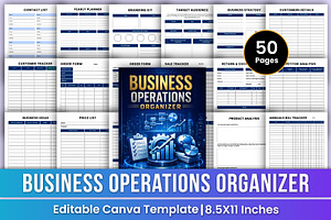 Business Operations Organizer Canva, a Stationery Template by Mustafiz