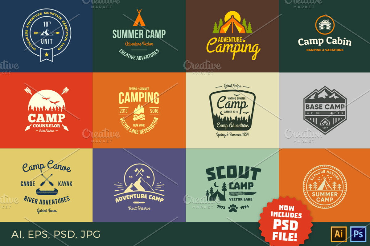 Vintage Vector Camp Graphics preview 3