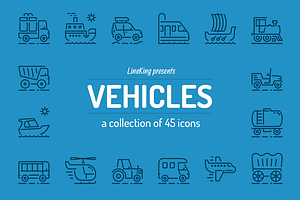 Vehicles Line Icons