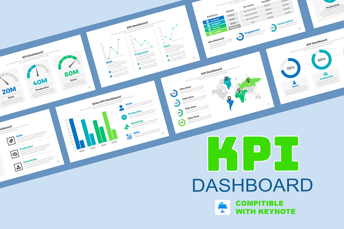 KPI Infographic Keynote, a Templates & Theme by Mighty-Slide (Photo 1 of 7)