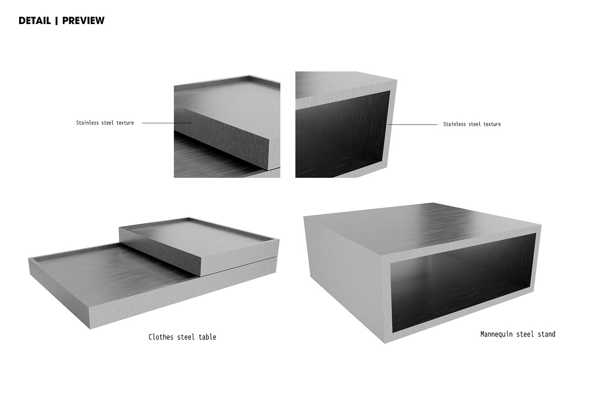 3D Recycled Steel Display Set, a Furniture 3D Model by made_by_nope (Photo 6 of 13)