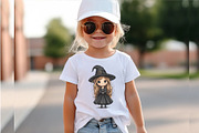 Cute Halloween Witch. TShirt Sticker, an Animal Illustration by KENO Mascots (Thumbnail 6 of 10)