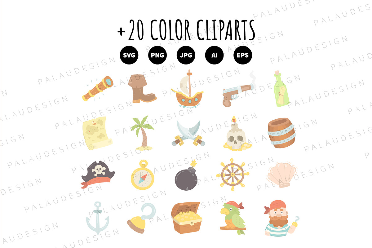 Pirate Adventure Clipart, an Object Illustration by Palau (Photo 8 of 10)