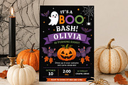Cute Halloween Birthday Party Invite, an Invitation Template by Arslan (Thumbnail 1 of 5)