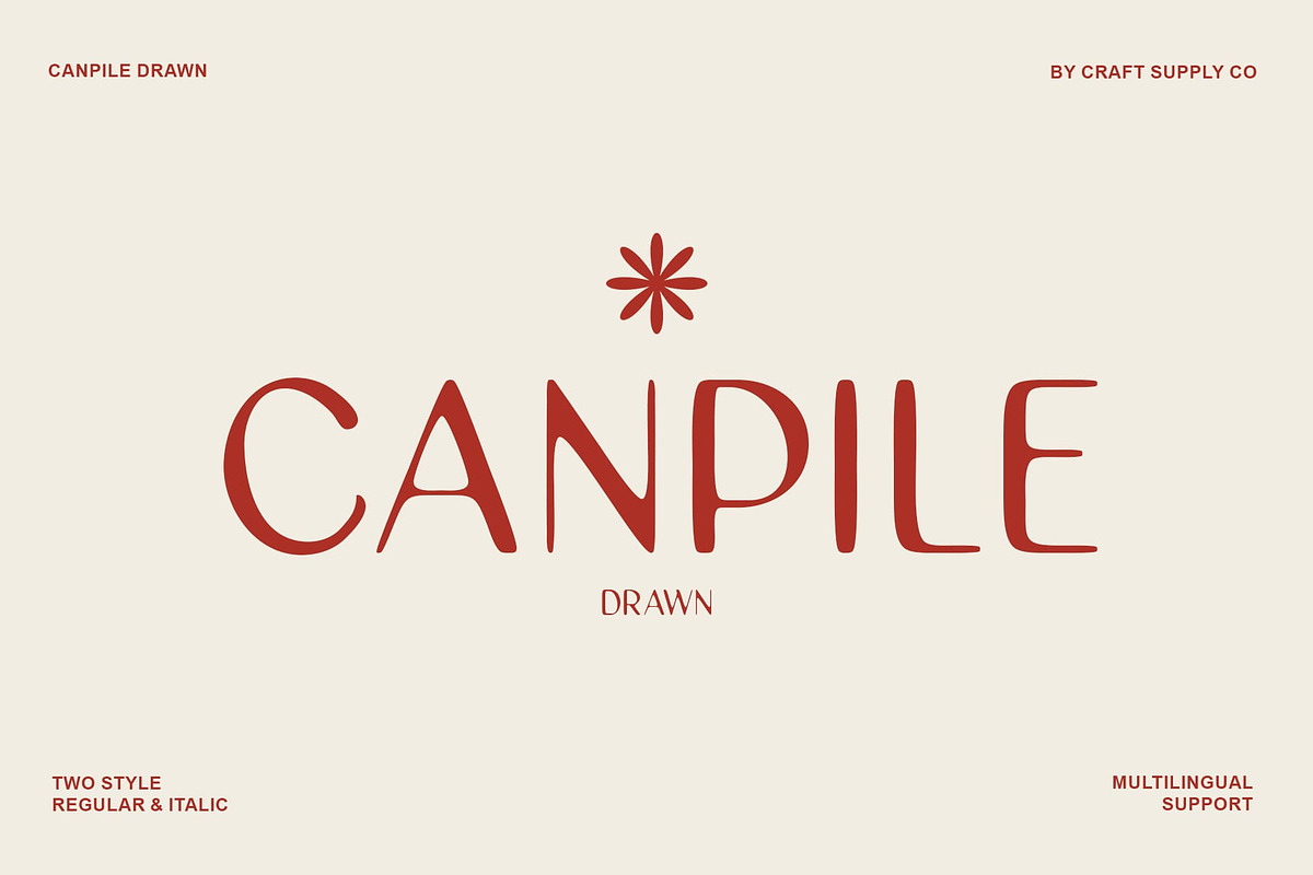Canpile Drawn, a Sans Serif Font by Craft Supply Co. (Photo 1 of 8)