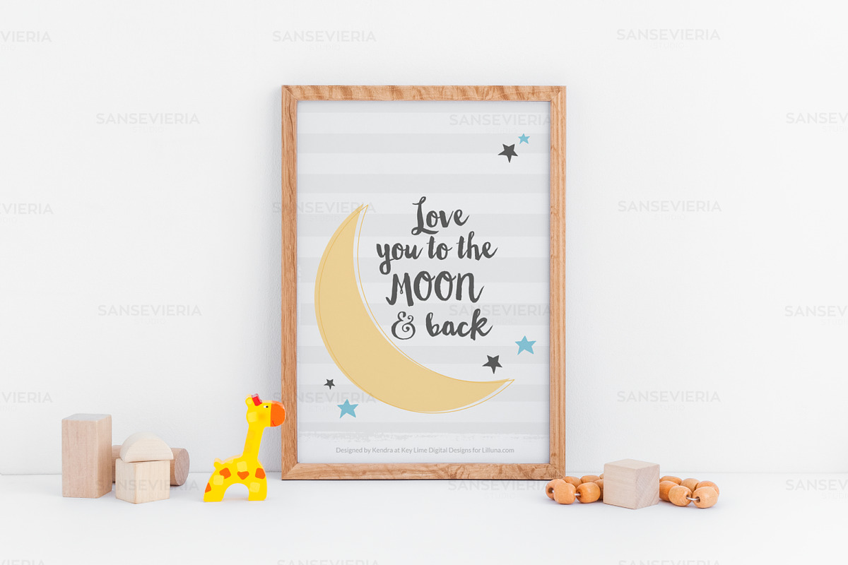 Nursery A4 frame mockup A3 A5, a Print Template by Grace White (Photo 3 of 4)