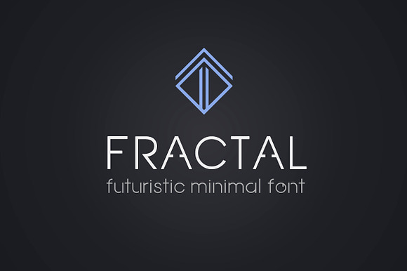 Fractal. Futuristic OTF font preview 7