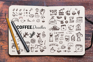 100 Hand Drawn Coffee House Element