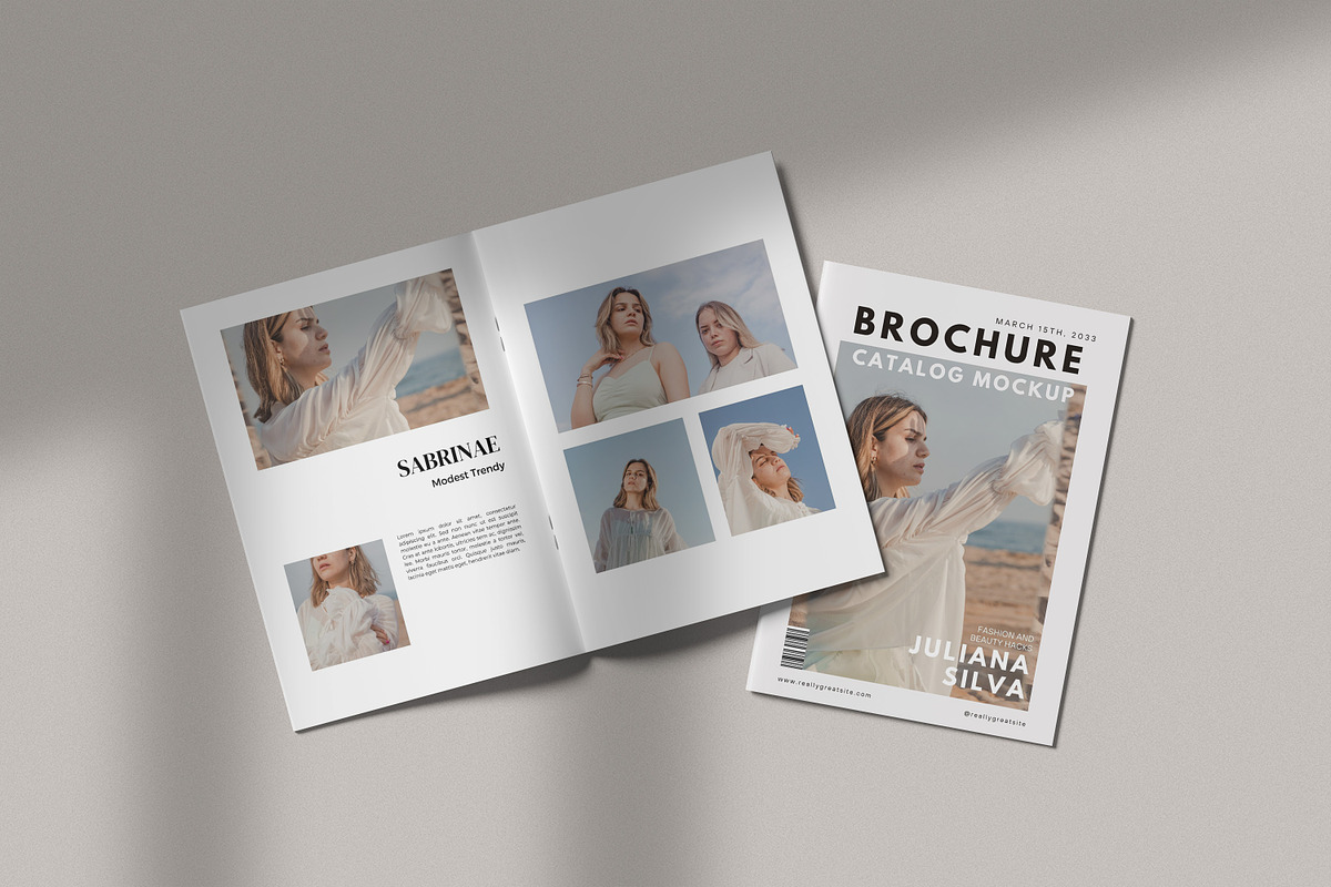 A4 Brochure Catalog Mockup, a Books & Magazine Mockup by mahremdesign (Photo 3 of 9)