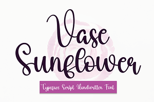 Vase Sunflower Script Font