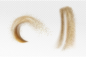 Explosion and pour of gold sand, a Texture Graphic by art PVP - market