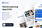 Eduline Education Online LearningApp, an UI Kit Template by Creative Perspective (Thumbnail 1 of 6)
