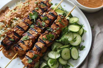A white plate featuring grilled meat, a Photo by Iftikhar Alam