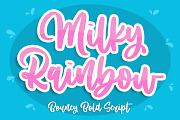 Milky Rainbow, a Script Font by Abo Daniel Studio (Thumbnail 1 of 9)