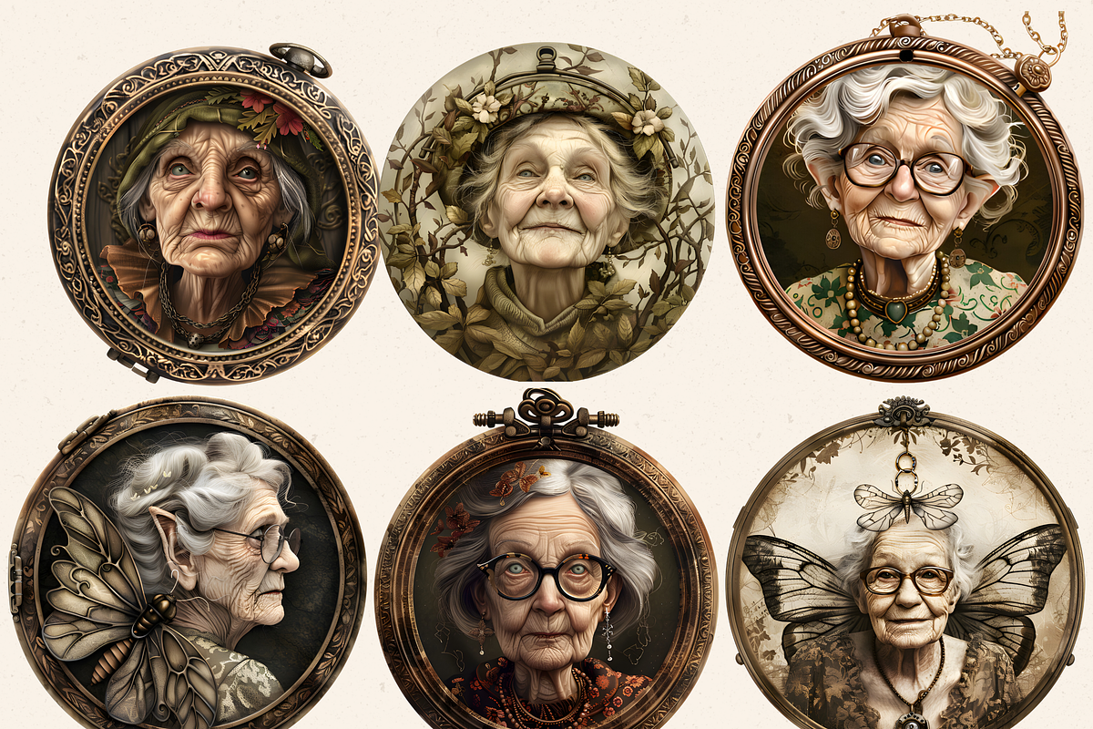 GRANDMA ANGELS AND FAIRIES CLIPART, a Person Illustration by Daring Digies (Photo 2 of 8)
