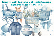 Baby Boy Blue Boho nursery clipart, a Person Illustration by Mermaids Cove (Thumbnail 5 of 10)