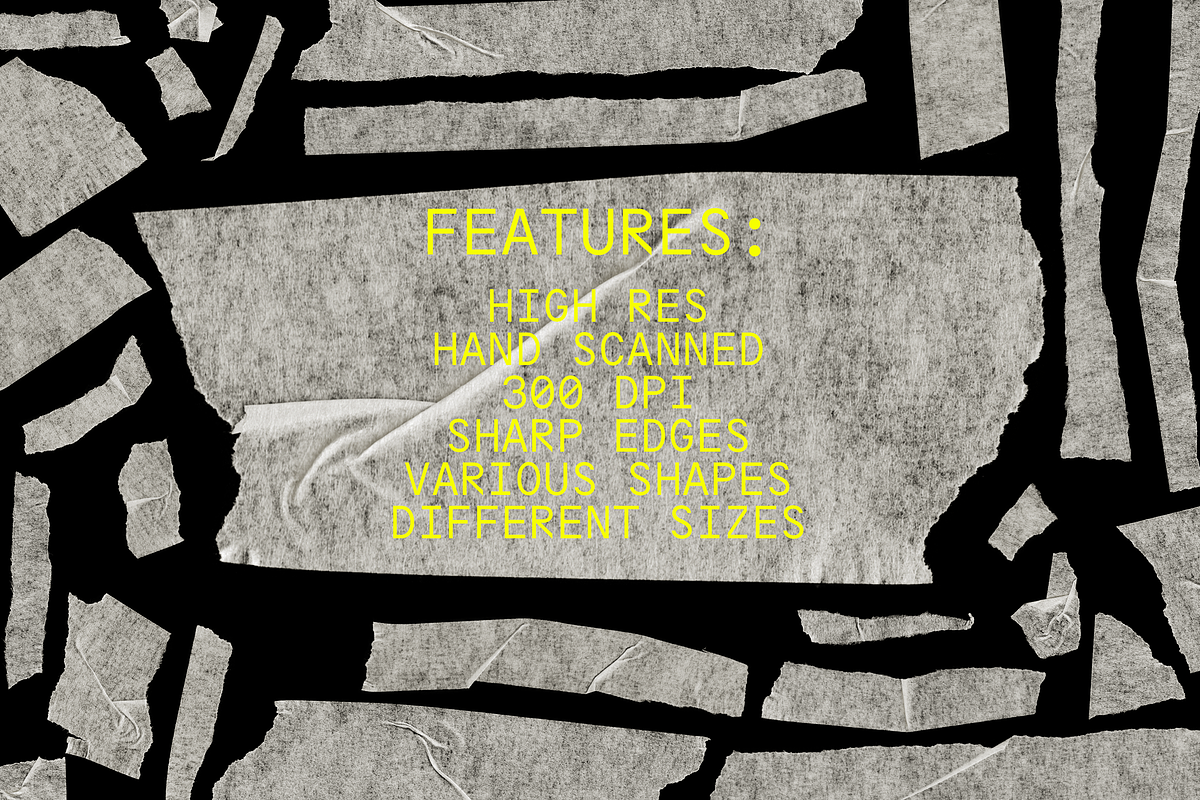 05: Masking Tape Textures Bundle, a Texture Graphic by Eugene Tantsurin (Photo 4 of 9)
