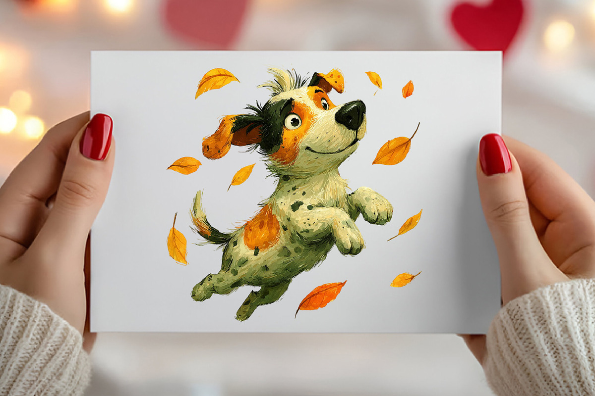 Whimsical Spring Dog Clipart Bundle, an Illustration by Canvas Craft (Photo 4 of 6)