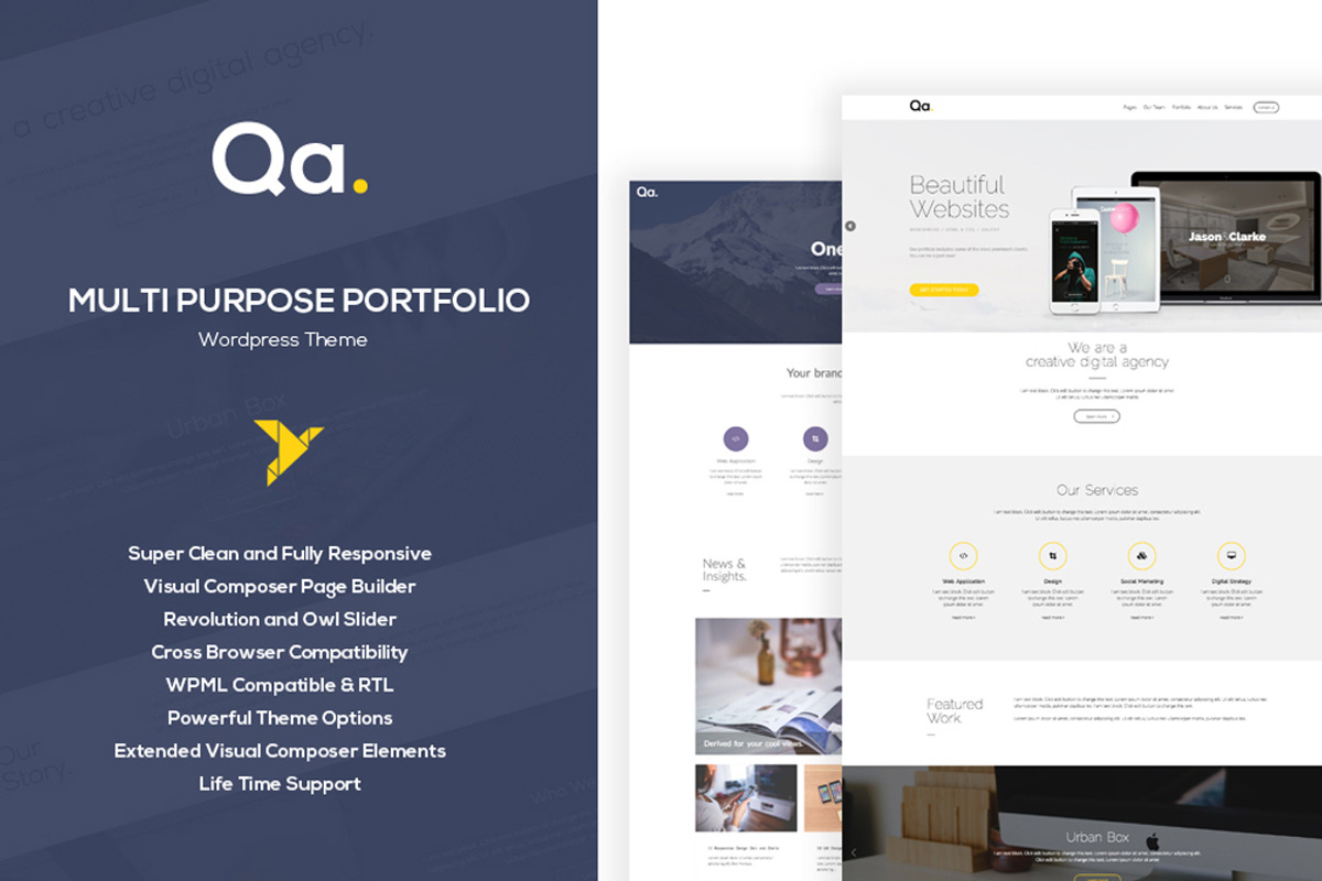 Qa - Multipurpose Wordpress Template, a WordPress Template by webavenue