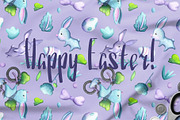 Watercolor Easter Seamless Patterns, a Pattern Graphic by RabbitAndPencil (Thumbnail 6 of 6)