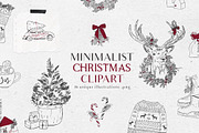 Minimalist Christmas clipart, a Seasonal Illustration by AyaLormus (Thumbnail 1 of 7)