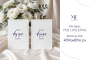 Double Card Mockup 5x7 Invitation, a Merchandise Mockup by Mie Mockup Studio (Thumbnail 4 of 7)