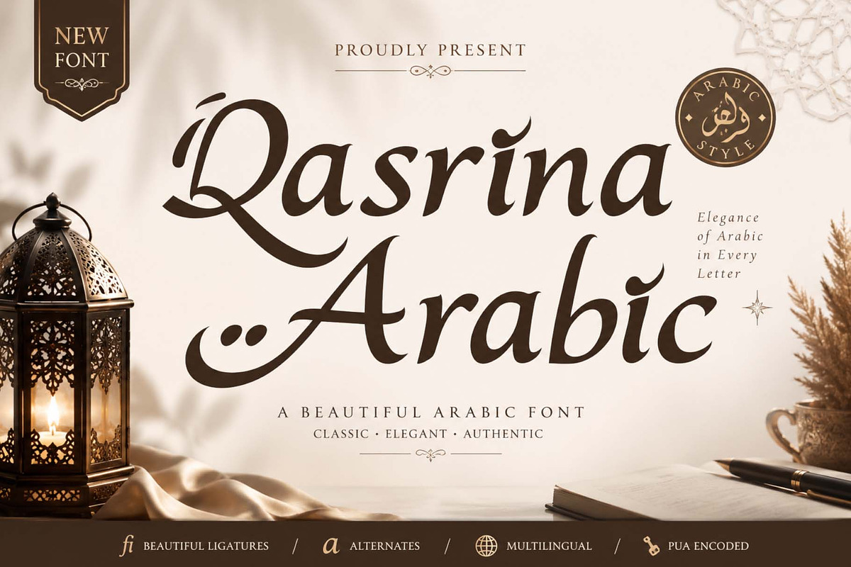 Qasrina Arabic, a Blackletter Font by Yoga Letter (Photo 1 of 5)