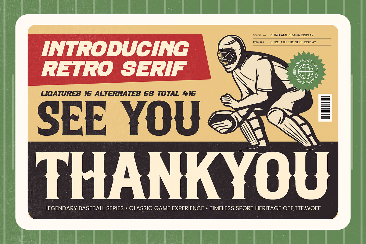 Southern Baseball Retro Athletic, a Serif Font by timelesstype.co (Photo 15 of 15)