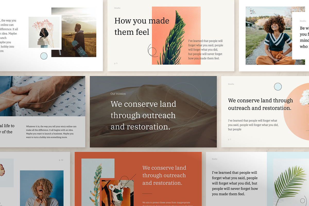 Breathe Creative PowerPoint Template, a Presentation Template by Vladislav Muslakov (Photo 1 of 13)