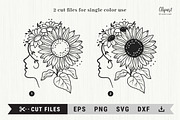 Sunflower SVG, DXF, PNG, Cut file, an Illustration by ClipartMuchLove (Thumbnail 2 of 11)