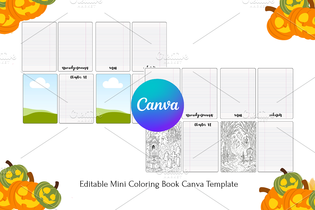 Mini Coloring Book Canva Template, a Print Template by Print Haven Mochi Vintage (Photo 2 of 8)