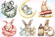 Bunny Neutral Sleeping Animals PNG, a Seasonal Illustration by Canvas Craft (Thumbnail 2 of 3)