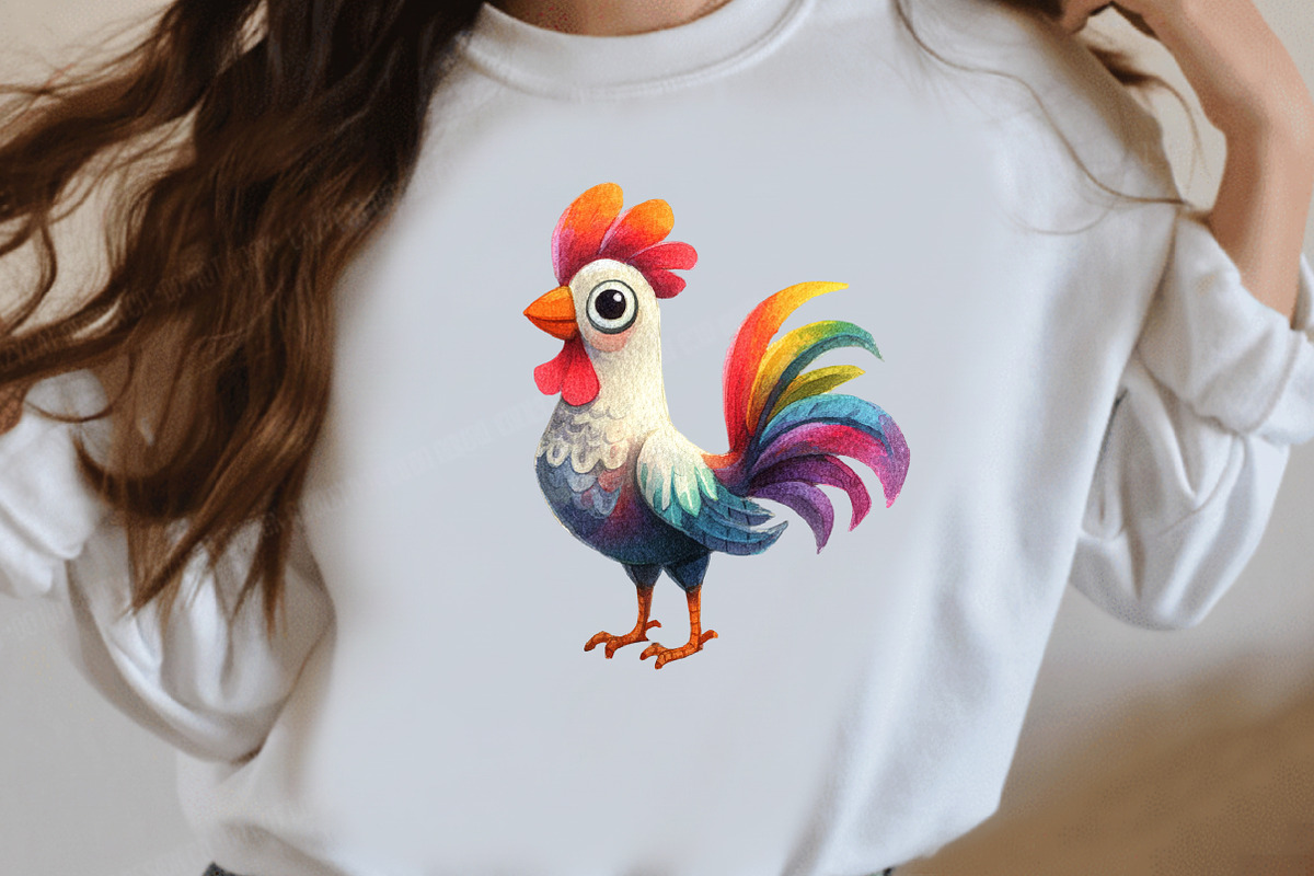 Whimsical spring rooster Clipart, an Illustration by Designworld (Photo 6 of 7)