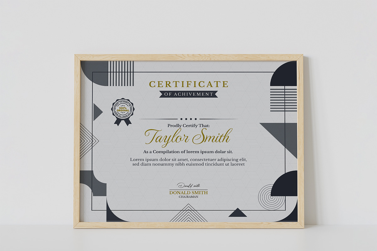Luxury And Modern Style Certificate, a Stationery Template by MRI STUDIO (Photo 5 of 13)