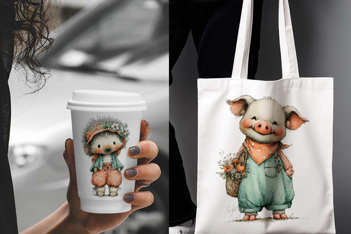 Whimsical Summer Woodland Animals, an Illustration by one-touch (Photo 4 of 13)
