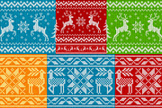24 knitted deers vector patterns, a Pattern Graphic by Art of Sun (Thumbnail 4 of 5)