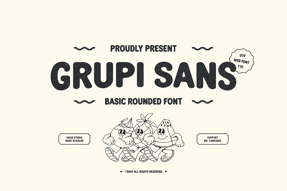 Grupi Sans - Basic Rounded Font, a Sans Serif Font by Dikas Studio (Photo 1 of 6)