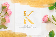 Floral alphabet - ALICE, a Script Font by AS Studio (Thumbnail 2 of 6)