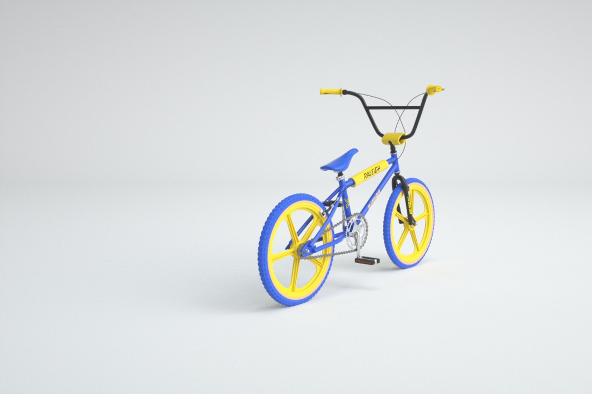 1980s Raleigh Burner BMX Bicycle, a Cars & Vehicle 3D Model by 3DTreatment (Photo 14 of 25)