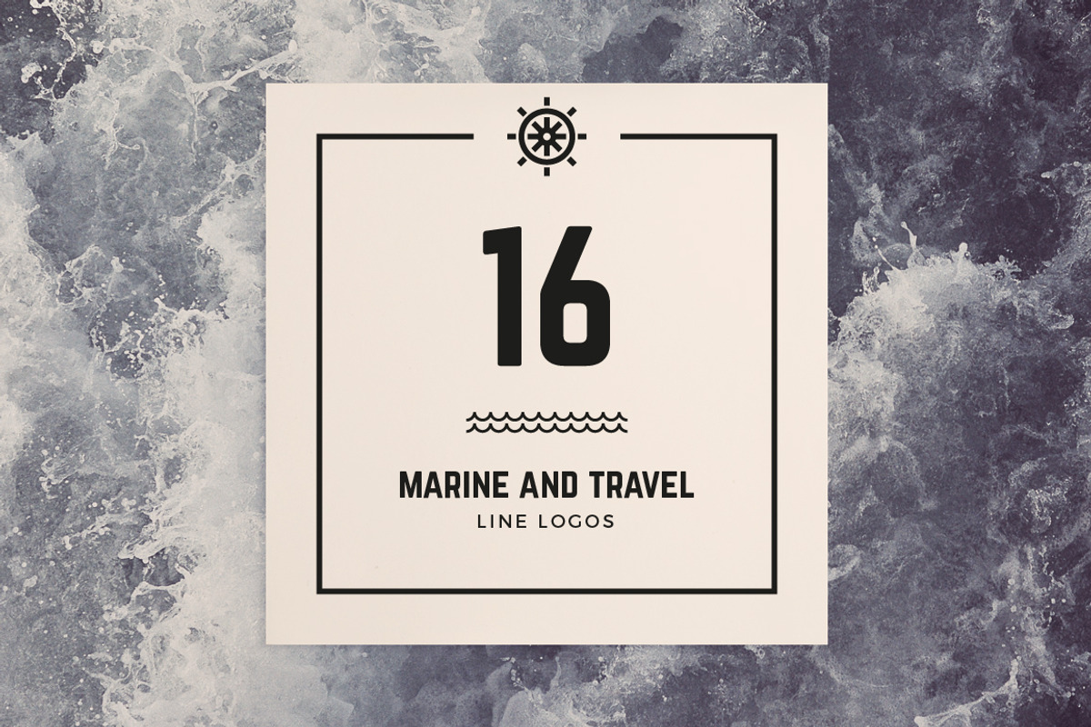16 Marine & Travel line logos, a Branding & Logo Template by Magda (Photo 2 of 6)